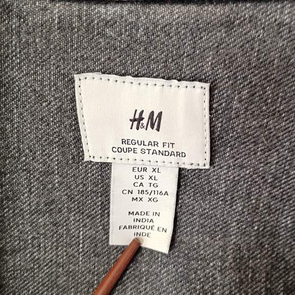 H&M Black Denim Shirt Jacket - Picture 3 of 7